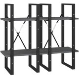 Ormarić za knjige s 4 razine sivi 40x30x140 cm masivna borovina | shoptok.hr