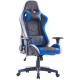 Novel GAMING STOL kovina, umetna masa, tekstil modra, črna, bela | Shoptok.si