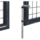  Mrežasta vrtna vrata od pocinčanog čelika 300 x 150 cm siva | shoptok.hr