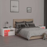  Noćni ormarići 2 kom s LED svjetlima bijeli 70 x 36 5 x 40 cm | shoptok.hr