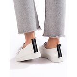 Shelvt Women's white sneakers with velcro | Shoptok.si
