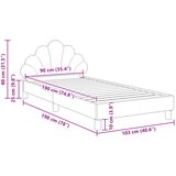  za djecu s uzglavljem Morska zelena 90 x 190 cm Baršun | shoptok.hr