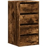 vidaXL Kotni predalnik dimljeni hrast 40x41x76 cm inženirski les, (21263109) | Shoptok.si