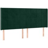  LED uzglavlje tamnozeleno 203 x 16 x 118/128 cm baršunasto | shoptok.hr