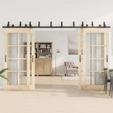 vidaXL Pribor za klizna vrata 183 cm čelični crni | shoptok.hr