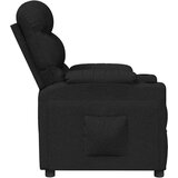 vidaXL Naslanjač iz črnega blaga | Shoptok.si