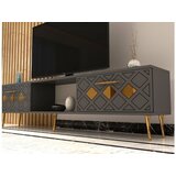 Hanah home TV ormarić kupola, 150x40,6x29,6 cm, antracit-zlatna | Eponuda.ba