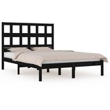 Furnova Posteljni okvir črn iz trdne borovine 200x200 cm, (21937172) | Shoptok.si