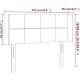  Posteljno vzglavje taupe 103x16x78/88 cm blago, (20736249) | Shoptok.si