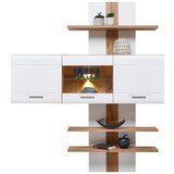 Mömax Viseča Vitrina Auris, Bela, Barva Hrasta | Shoptok.si