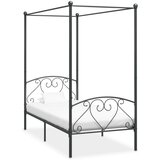 Maison Chic Posteljni okvir - Dvoposteljna postelja - Zakonska postelja z ogrodjem za baldahin siv kovinski 120x200 cm, (21695340) | Shoptok.si