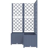  Sadilica s rešetkom tamnosiva 80 x 80 x 136 cm pp | shoptok.hr