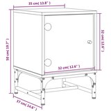 vidaXL Noćni ormarići sa staklenim vratima 2 kom bijeli 35x37x50 cm | shoptok.hr