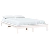  Okvir za krevet bijeli 150x200 cm masivna borovina bračni | shoptok.hr