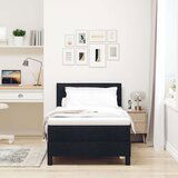 Box Spring Krevet s Madracem Crni 90x190 cm Tekstil | shoptok.hr