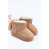 Boto Children's Fleece-lined Fringed Snow Boots Beige Mikyla | shoptok.hr