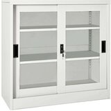 vidaXL Omara z drsnimi vrati svetlo siva 90x40x90 cm jeklo Cene
