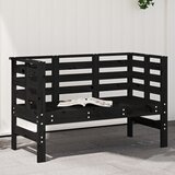  Vrtna klupa crna 111,5 x 53 x 71 cm od masivne borovine | shoptok.hr