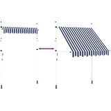 Tenda na ručno uvlačenje 200 cm plavo-bijela prugasta | shoptok.hr