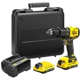 Brushless drill driver 18V Fatmax V20 2x2.0AH trunk