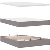  Otomanski krevet s madracem smeđesivi 140x200 cm tkanine | shoptok.hr