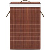  Košara za perilo iz bambusa 2-delna rjava 72 L, (20704837) | Shoptok.si