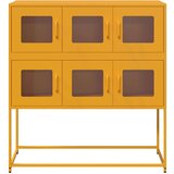 vidaXL Komoda boja senfa 100,5x39x107 cm hladno valjani čelik | shoptok.hr