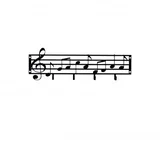 Čiviluk Muzičke note, crne