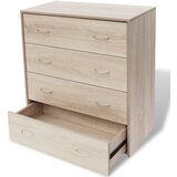  Komoda s 4 ladice 60 x 30,5 x 71 cm boja hrasta | shoptok.hr