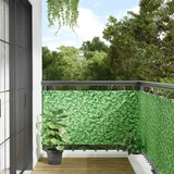 vidaXL Vrtni zaslon za privatnost uzorak biljke zeleni 300x75 cm PVC