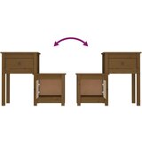  Noćni ormarići 2 kom boja meda 79,5x38x65,5 cm masivna borovina | Eponuda.ba