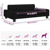  Krevet za pse crni 90 x 53 x 30 cm od tkanine | shoptok.hr