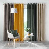 Douceur d intérieur Rumena zavesa iz mikrosatena 140x240 cm Shana – | Shoptok.si