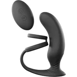 ove to Love L- punjivi radio vibrator za prostatu s prstenom (crni)