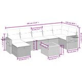  8-dijelni set vrtnih sofa s jastucima bež od poliratana | shoptok.hr