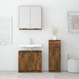  3-dijelni set kupaonskih ormarića boja dimljenog hrasta drveni | shoptok.hr