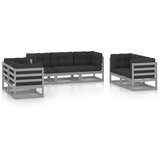 Maison Chic Seti vrtnega pohištva - Vrtna garnitura - Vrtni pohištvo set 7-delna z blazinami trdna borovina, (21803743) | Shoptok.si