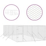 vidaXL Vanjski kavez za pse srebrni 4 x 8 x 2 m od pocinčanog čelika | shoptok.hr