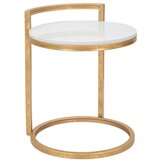 Mauro Ferretti Okrogla stranska mizica z marmorno mizno ploščo ø 40,5 cm Round Marble – Cene