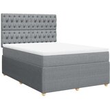  Krevet box spring s madracem svjetlosivi 140x200 cm od tkanine | shoptok.hr
