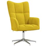  Stolica za opuštanje s osloncem za noge boja senfa baršunasta | shoptok.hr