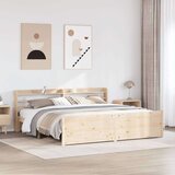  Okvir kreveta s uzglavljem 200 x 200 cm od masivne borovine | shoptok.hr