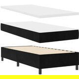 Box Postelja z vzmetnico Črna 100x200 cm Žamet, (22052507) | Shoptok.si