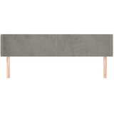  Uzglavlje s ušima svjetlosivo 163x16x78/88 cm baršunasto | Eponuda.com