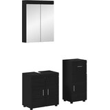  Set namještaja za kupaonicu TULUM 3 pcs Crna 60 x 34 x 63 cm | shoptok.hr