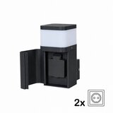 Brilagi Spoljna zidna lampa sa utičnicom SCHUKO PILLAR 1xG9/11W/230V IP44 crna | Eponuda.com