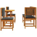 Set za blagovanje u vrtu s jastučićima 5 komada čvrsto drvo akacije | shoptok.hr