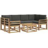 vidaXL Zunanja garnitura za sedenje z blazino 7 pcs Bela in antracit, (5000279998) | Shoptok.si