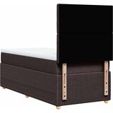  Krevet s oprugama i madracem tamnosmeđi 100 x 200 cm od tkanine | shoptok.hr