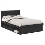  Konstrukcija postelje Črna 120 x 200 cm Konstruiran les, (5000103790) | Shoptok.si